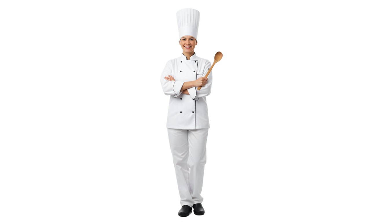 women chef png PNG transparent background