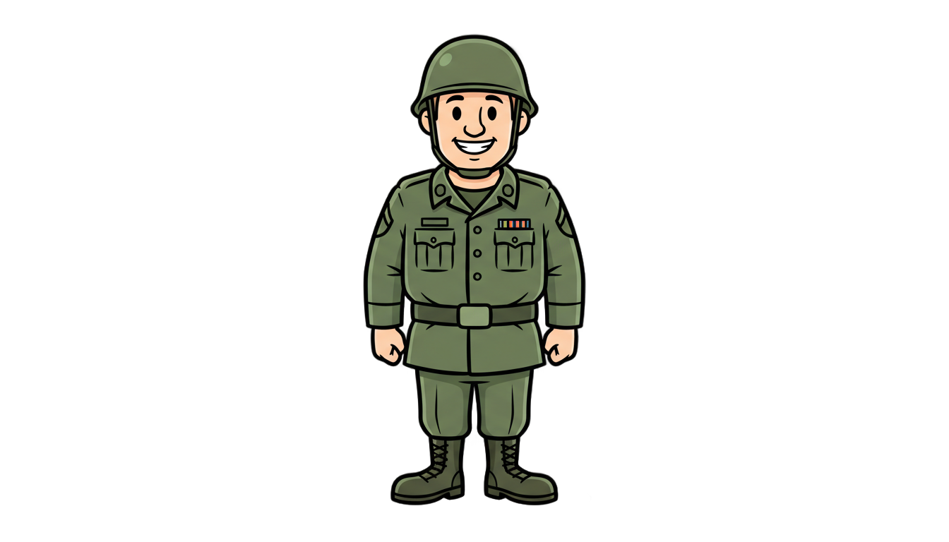 soldier png cartoon PNG transparent background