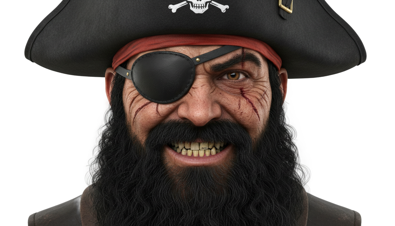 pirate face png PNG transparent background
