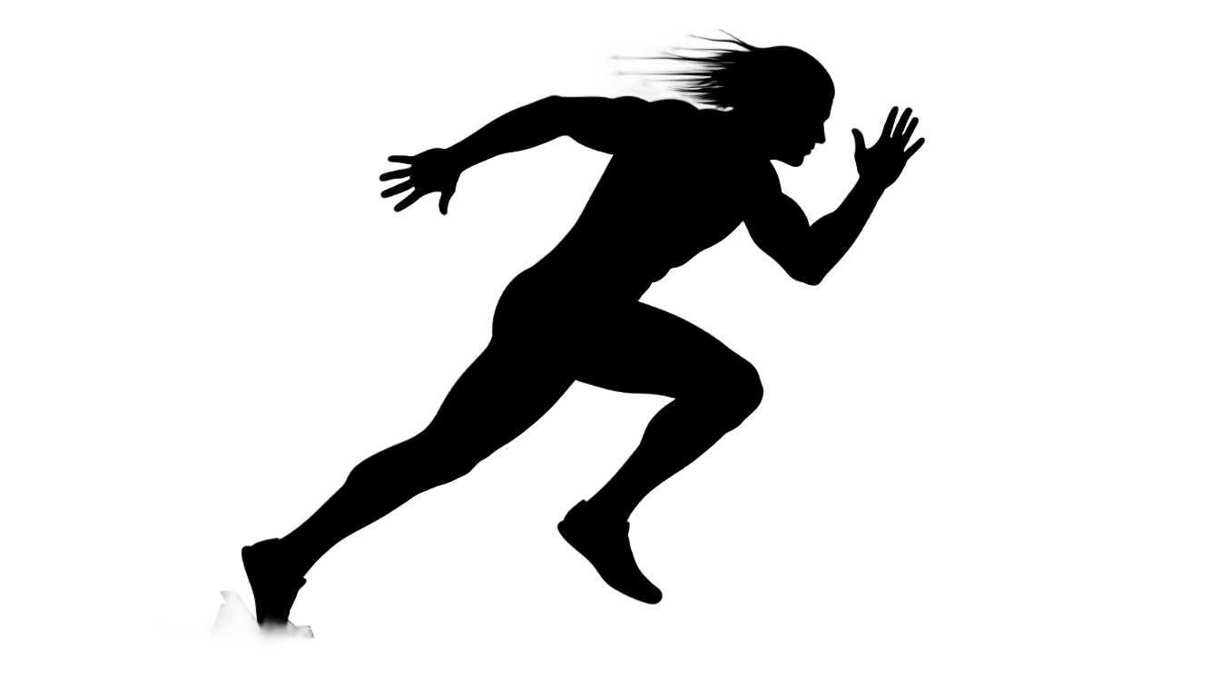 athlete running silhouette png PNG transparent background