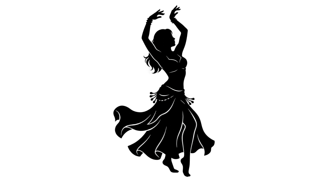 belly dancer silhouette png PNG transparent background
