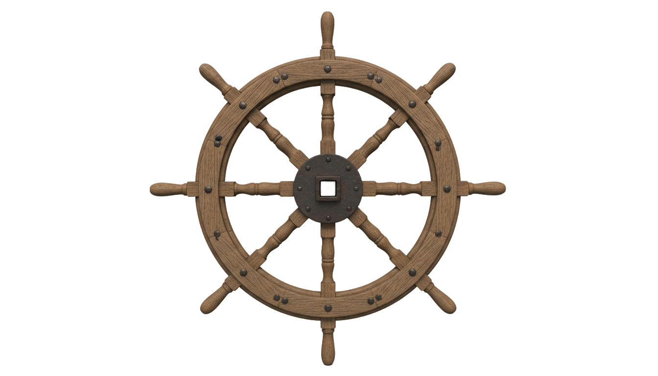 pirate steering wheel png PNG transparent background