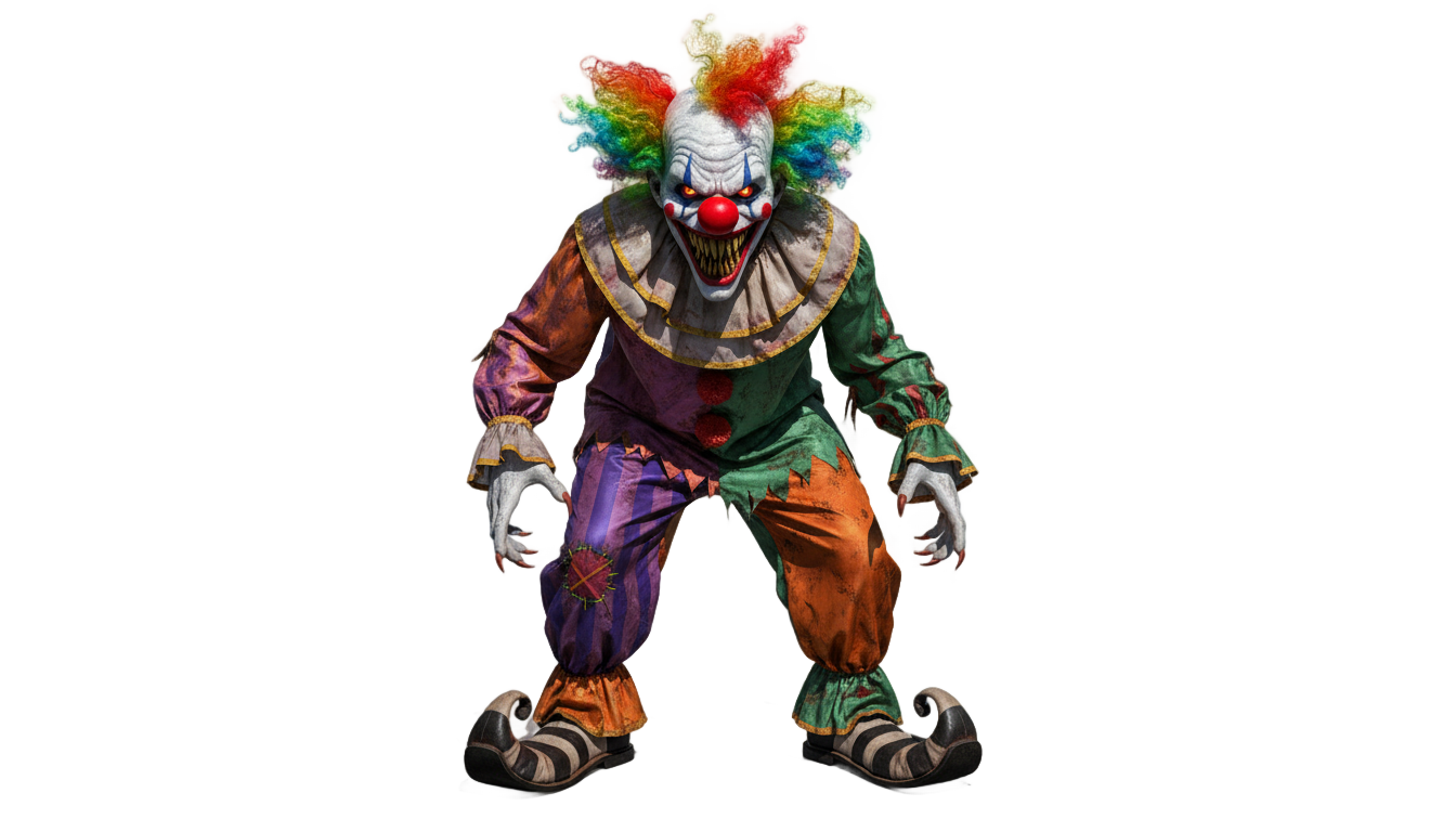 scary clown png PNG transparent background