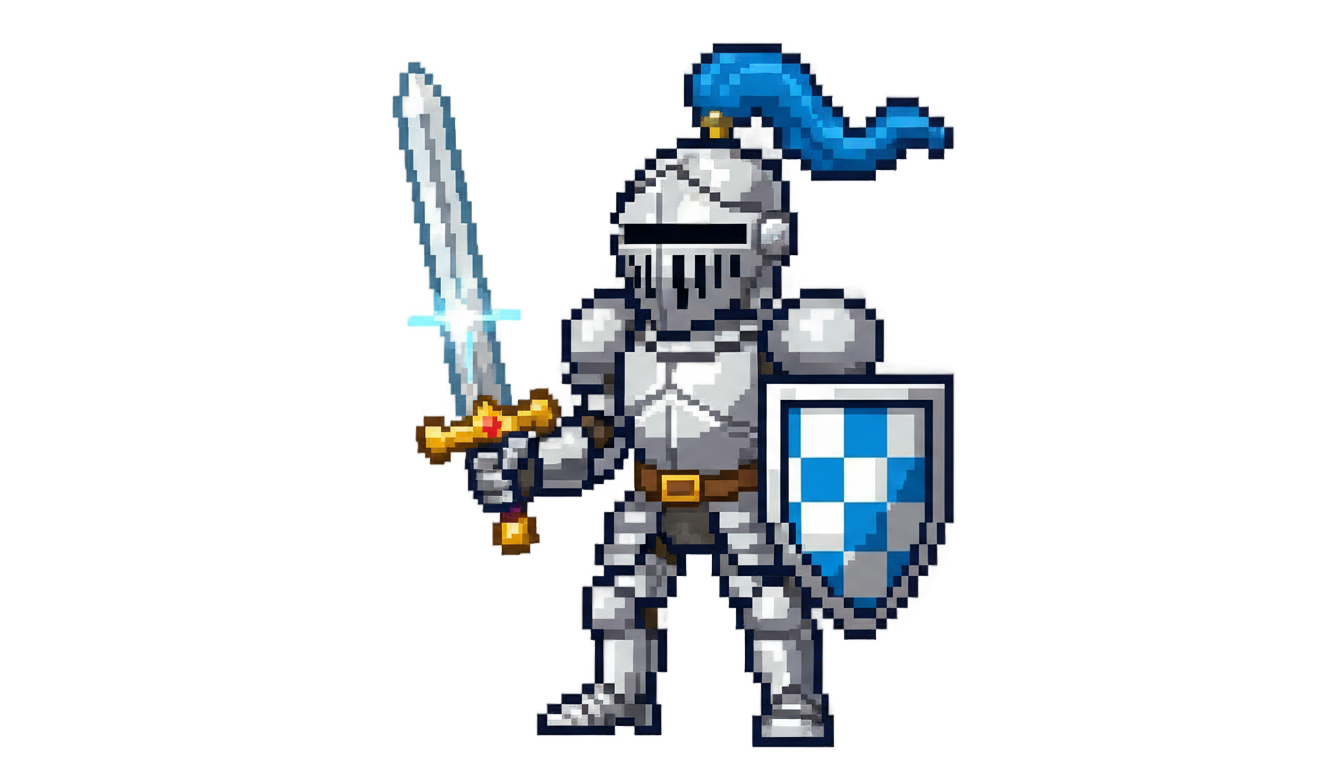 knight pixel art png PNG transparent background