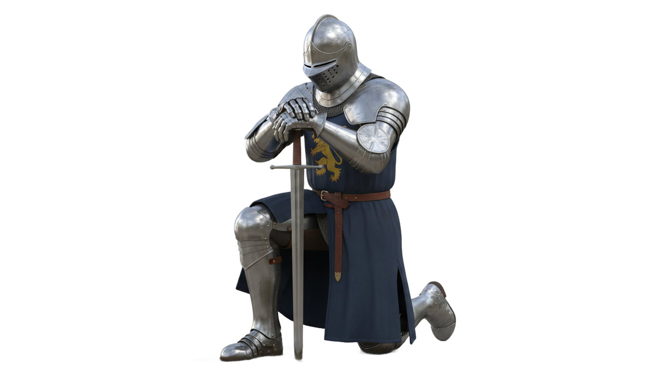knight kneeling png PNG transparent background