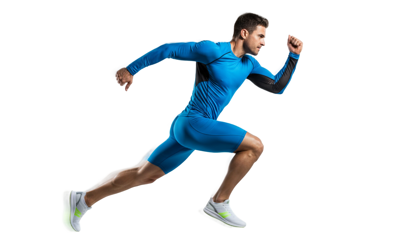 running athlete png PNG transparent background