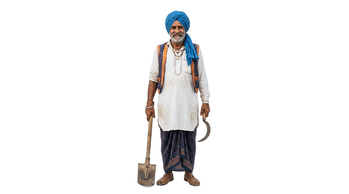 punjabi farmer png PNG transparent background