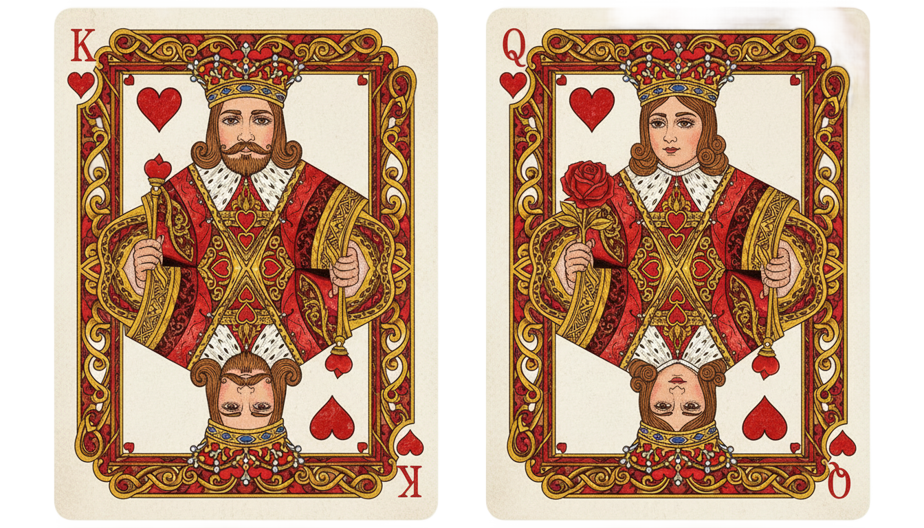 king and queen card png PNG transparent background