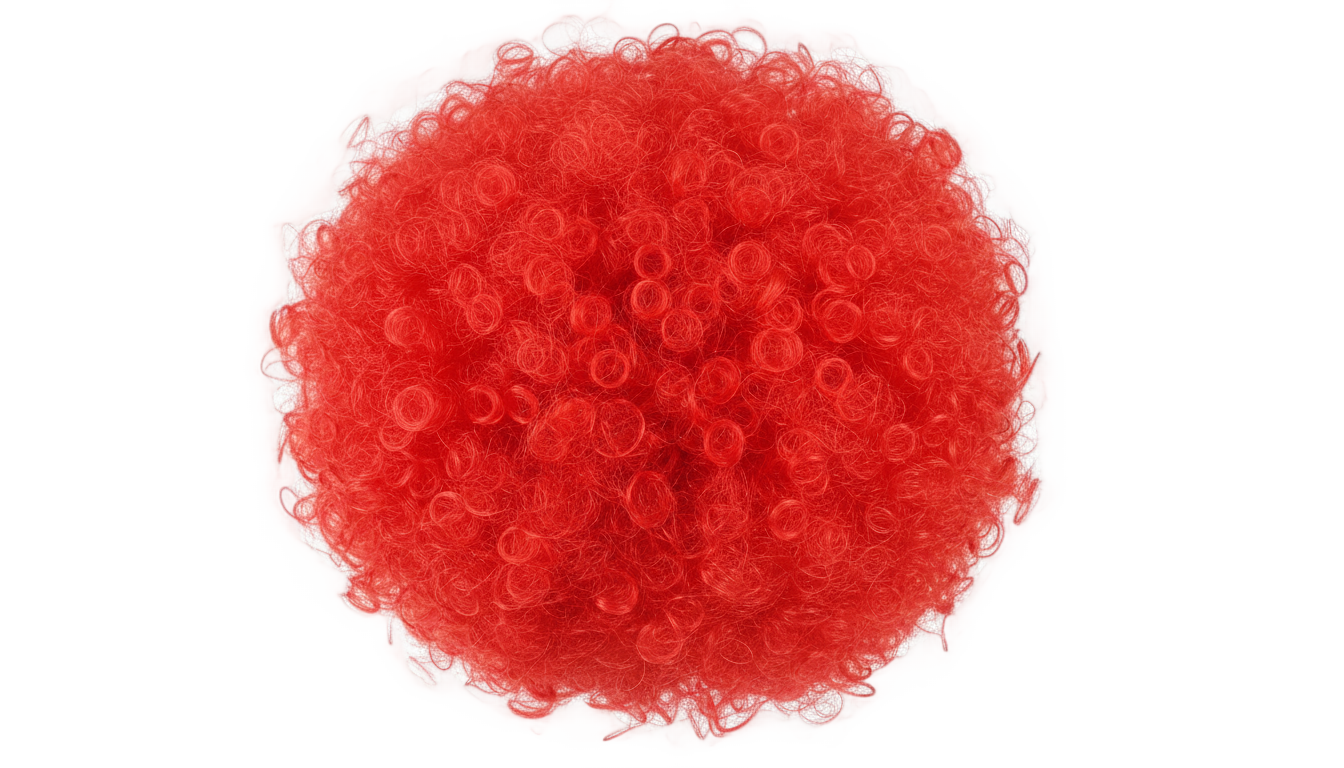 red clown hair png PNG transparent background