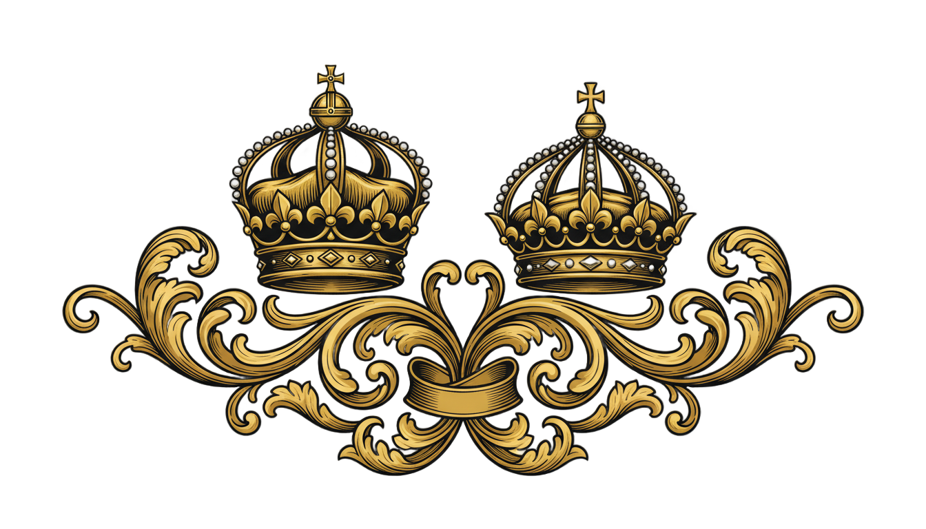 couple king queen logo png PNG transparent background