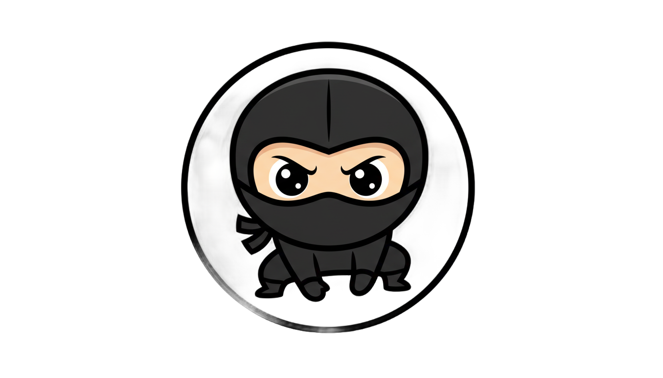 black ninja emoji png PNG transparent background