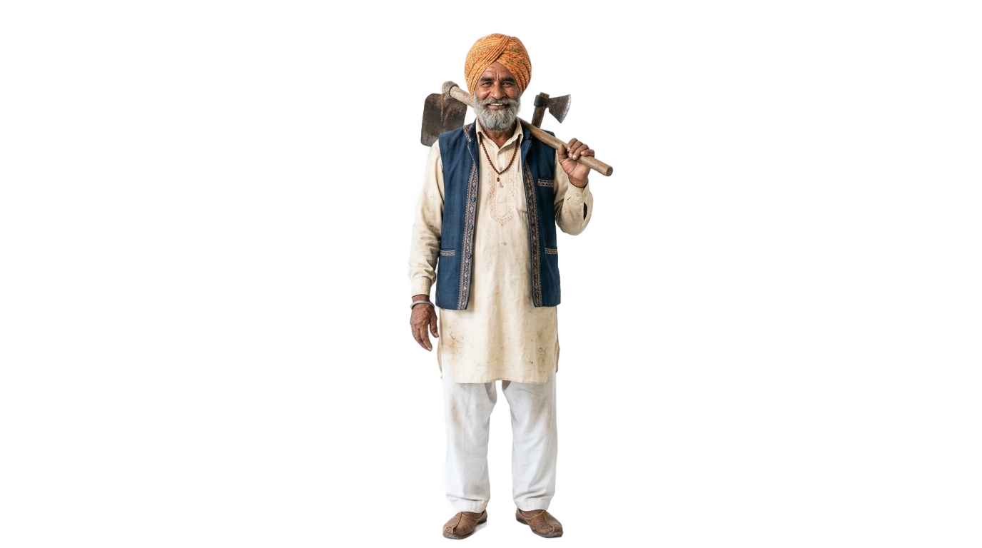 punjabi farmer png PNG transparent background