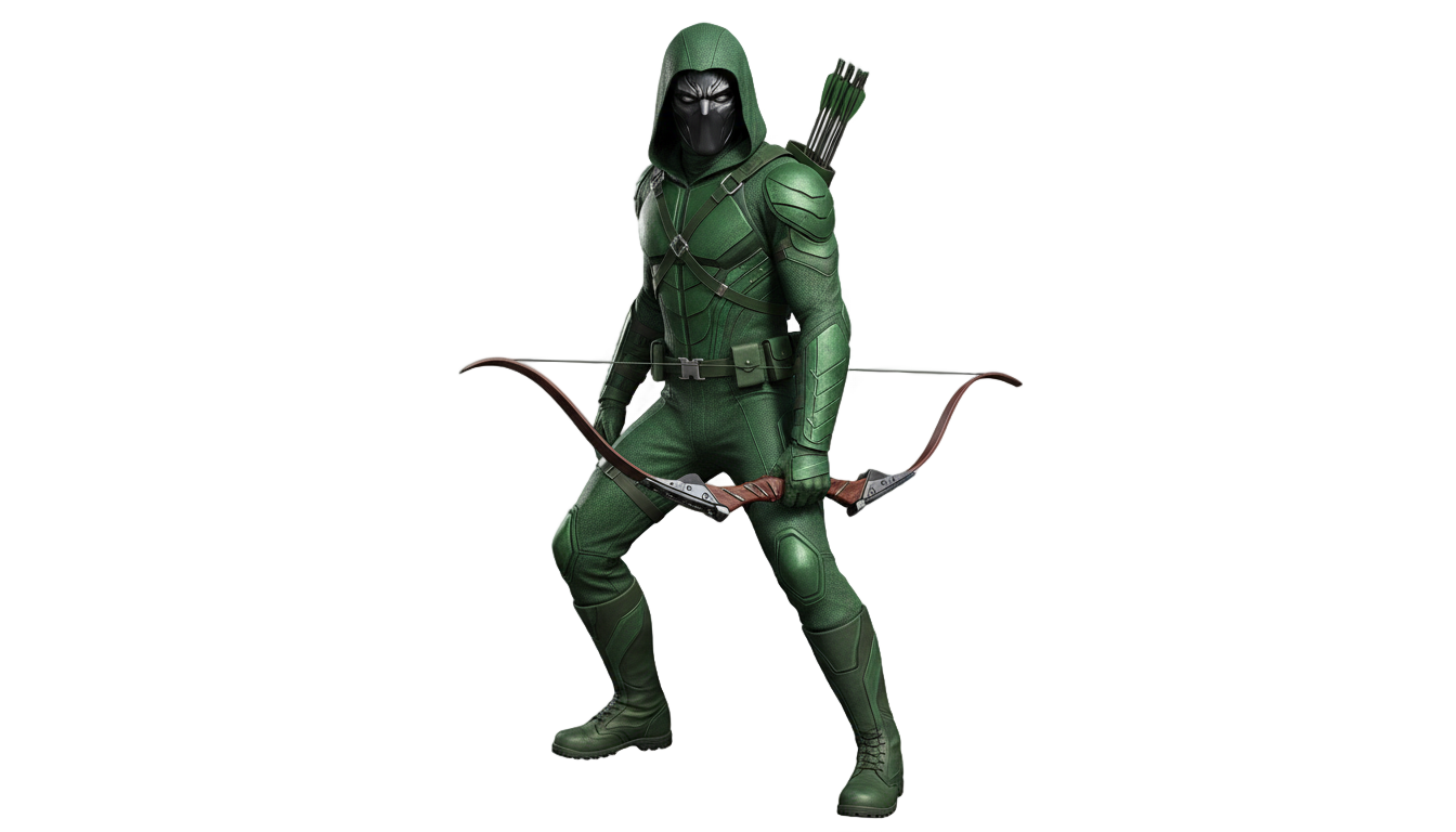 green arrow superhero png PNG transparent background