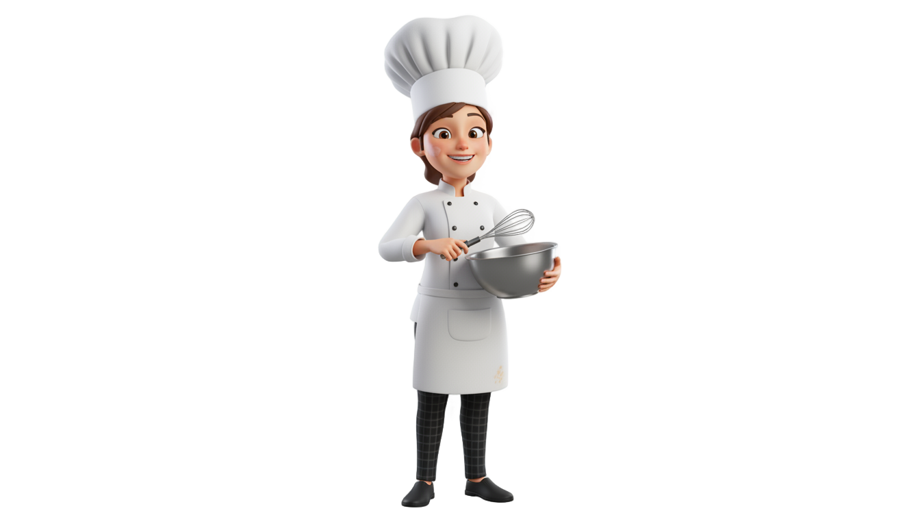 cartoon female chef png PNG transparent background