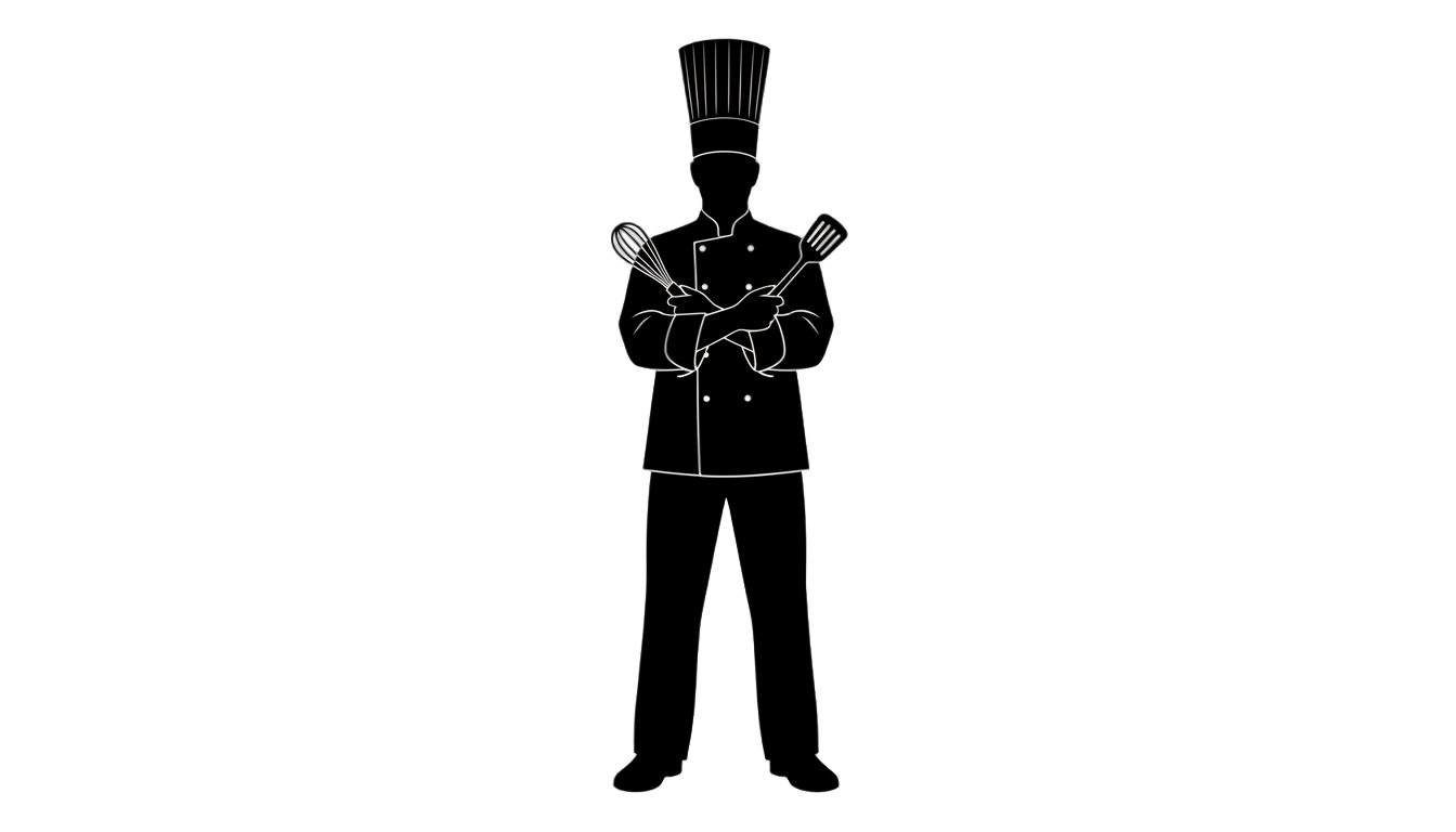 silueta de chef png PNG transparent background