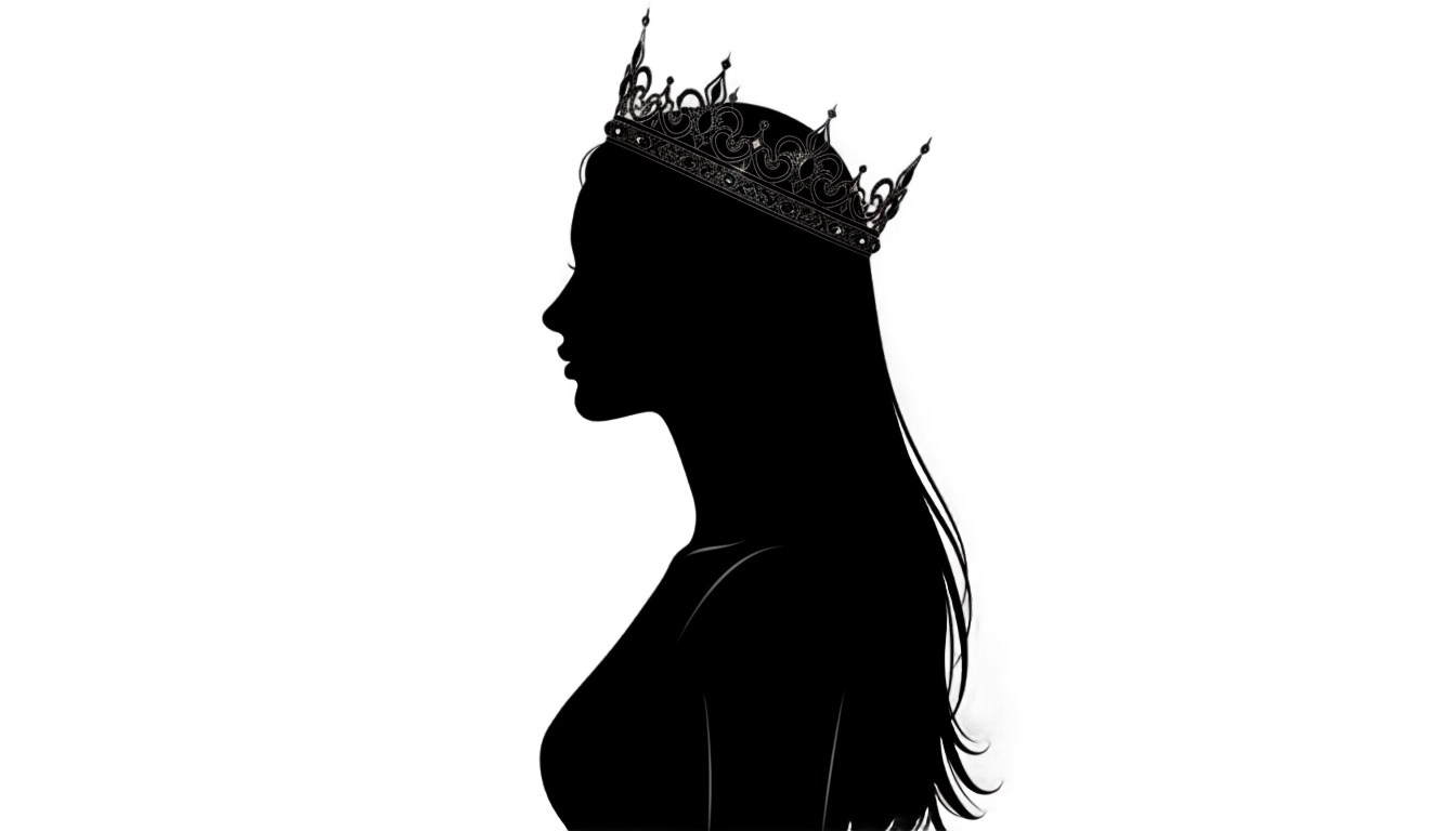 beauty queen silhouette png PNG transparent background