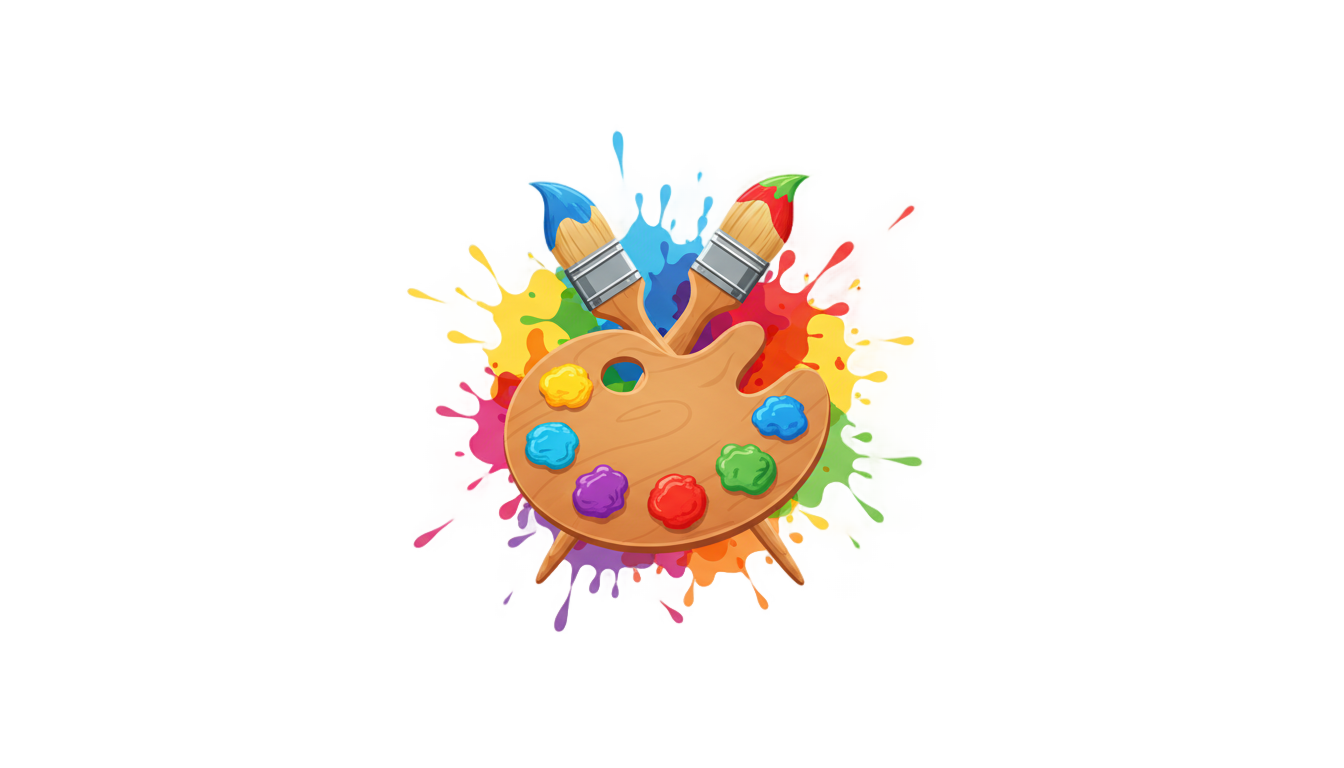 painting artist logo png PNG transparent background