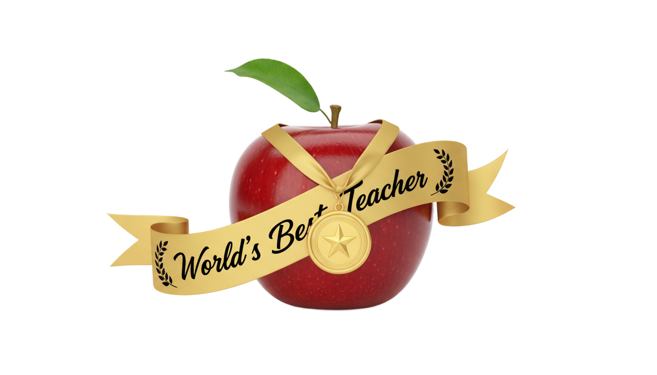 world's best teacher png PNG transparent background