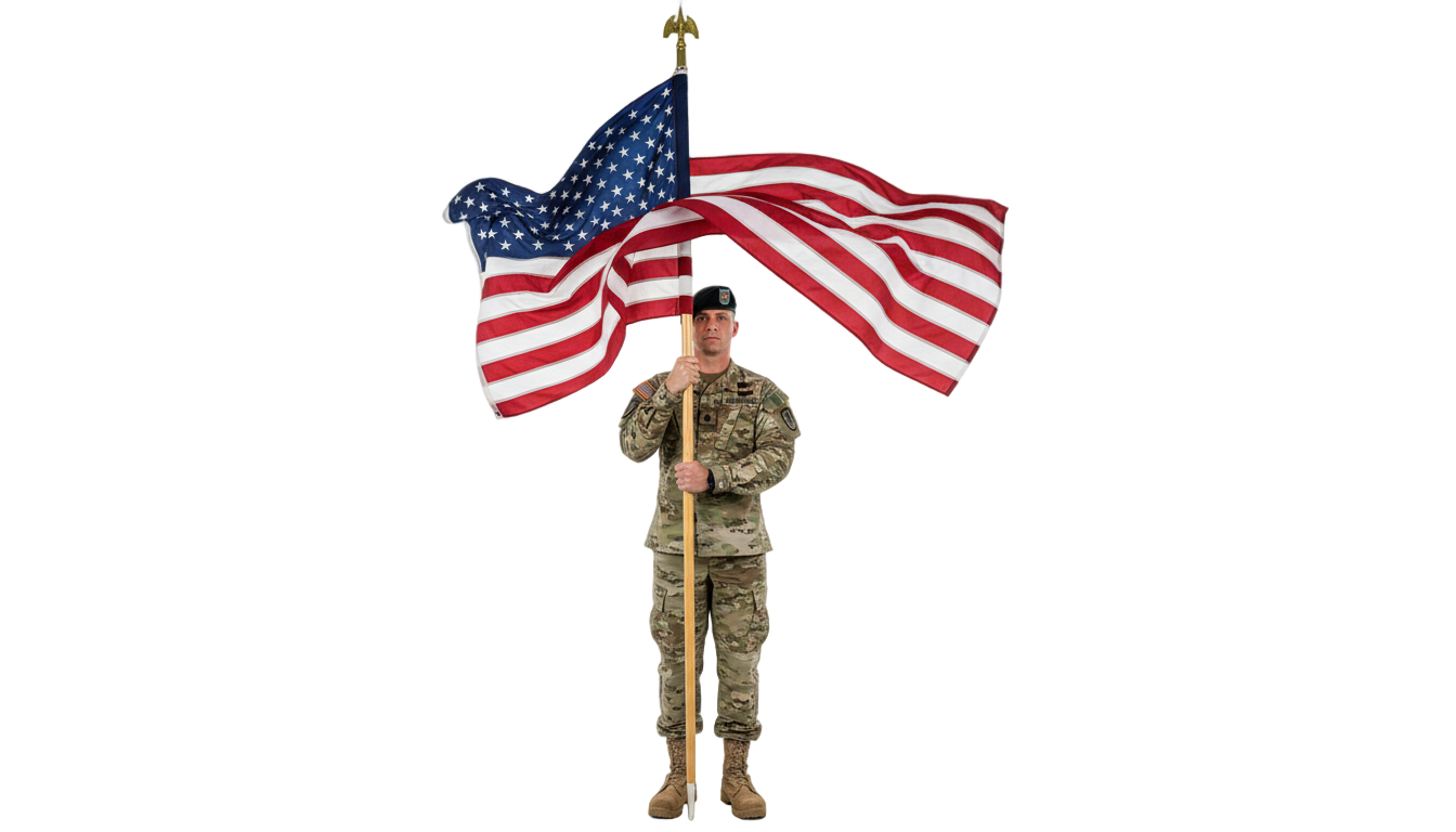 soldier with flag png PNG transparent background
