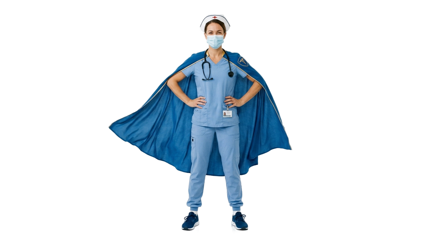 nurse superhero png PNG transparent background