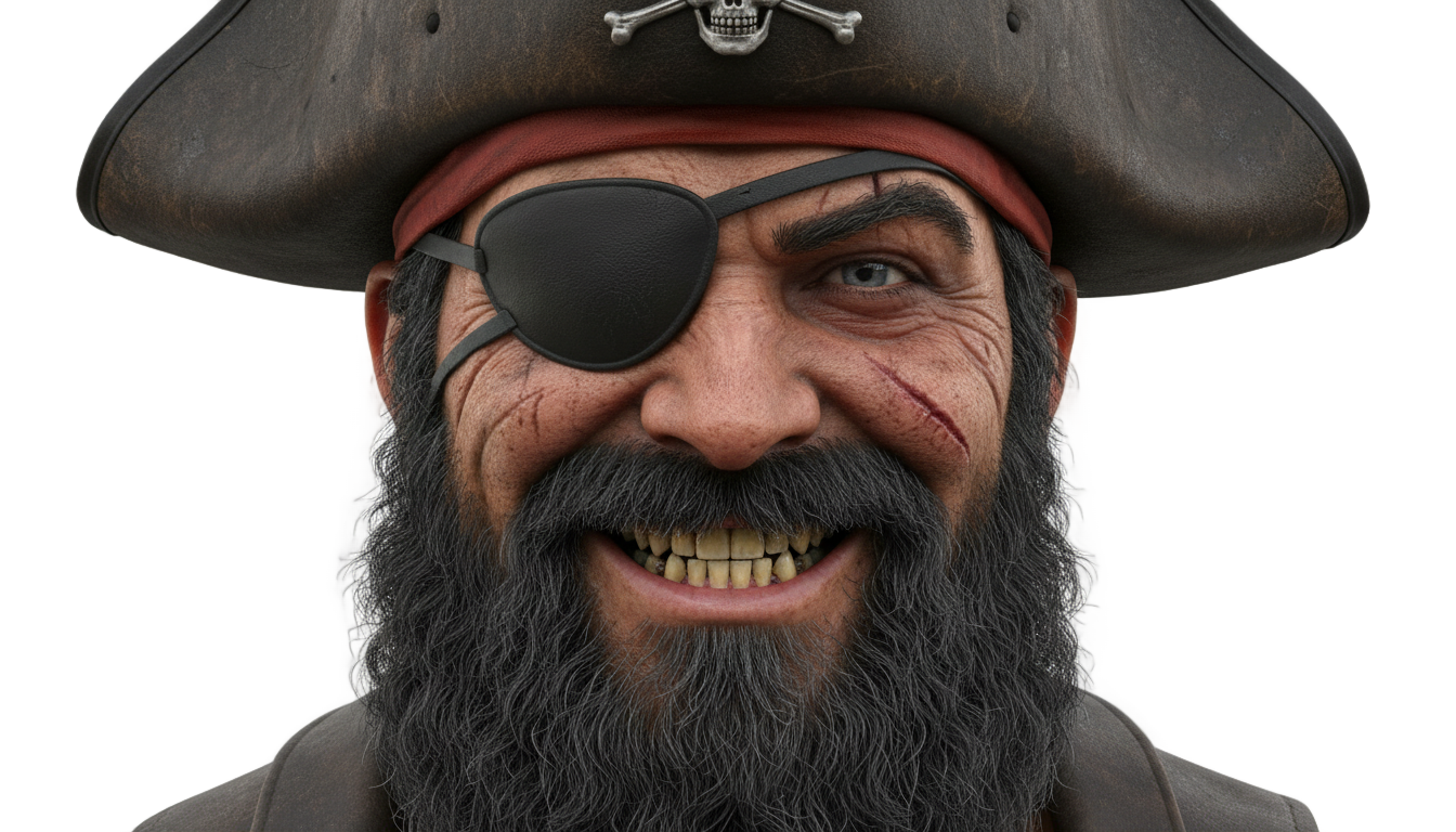 pirate face png PNG transparent background