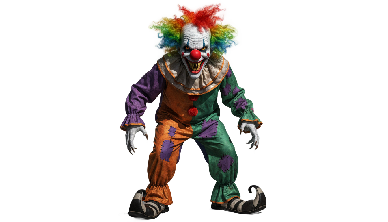 scary clown png PNG transparent background