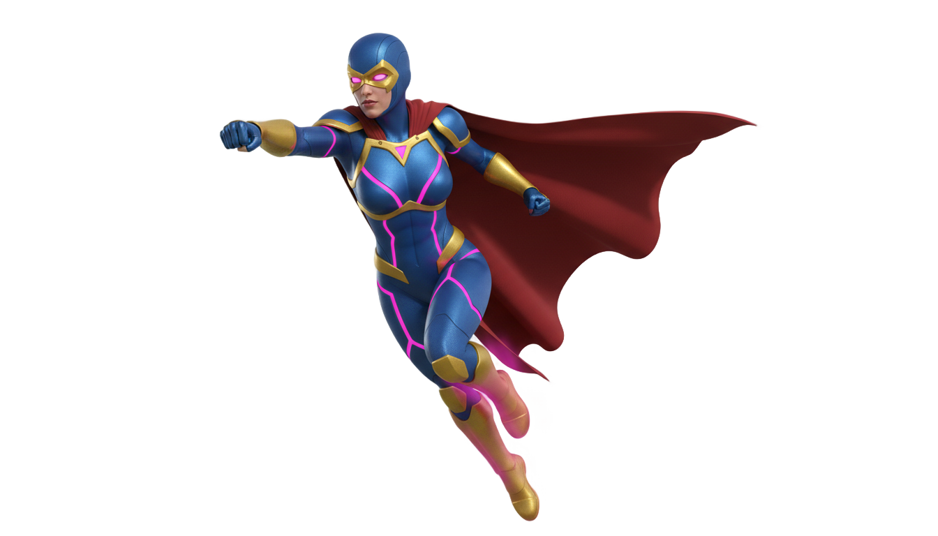 female superhero png PNG transparent background