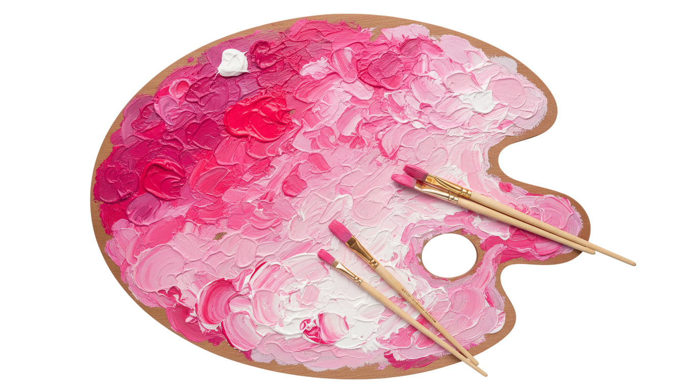 pink artist png PNG transparent background