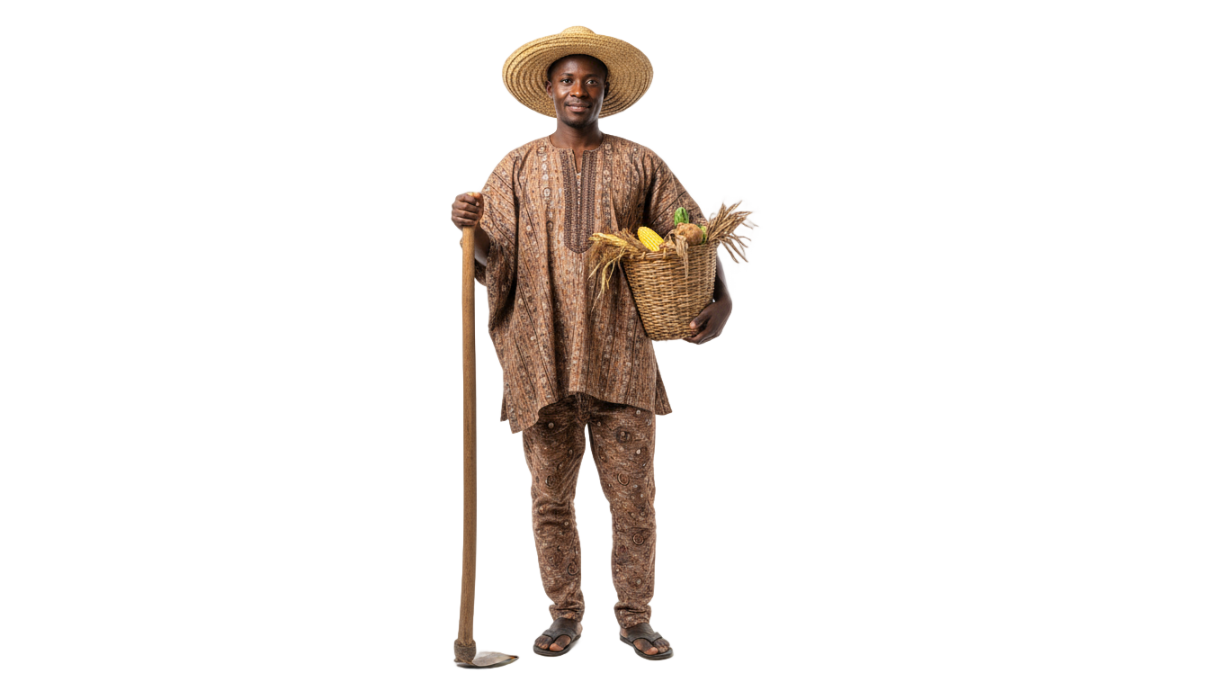 african farmer png PNG transparent background