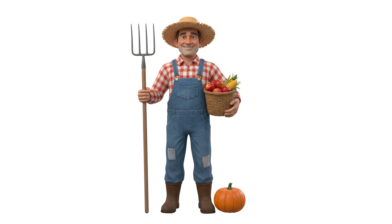 farmer illustration png PNG transparent background