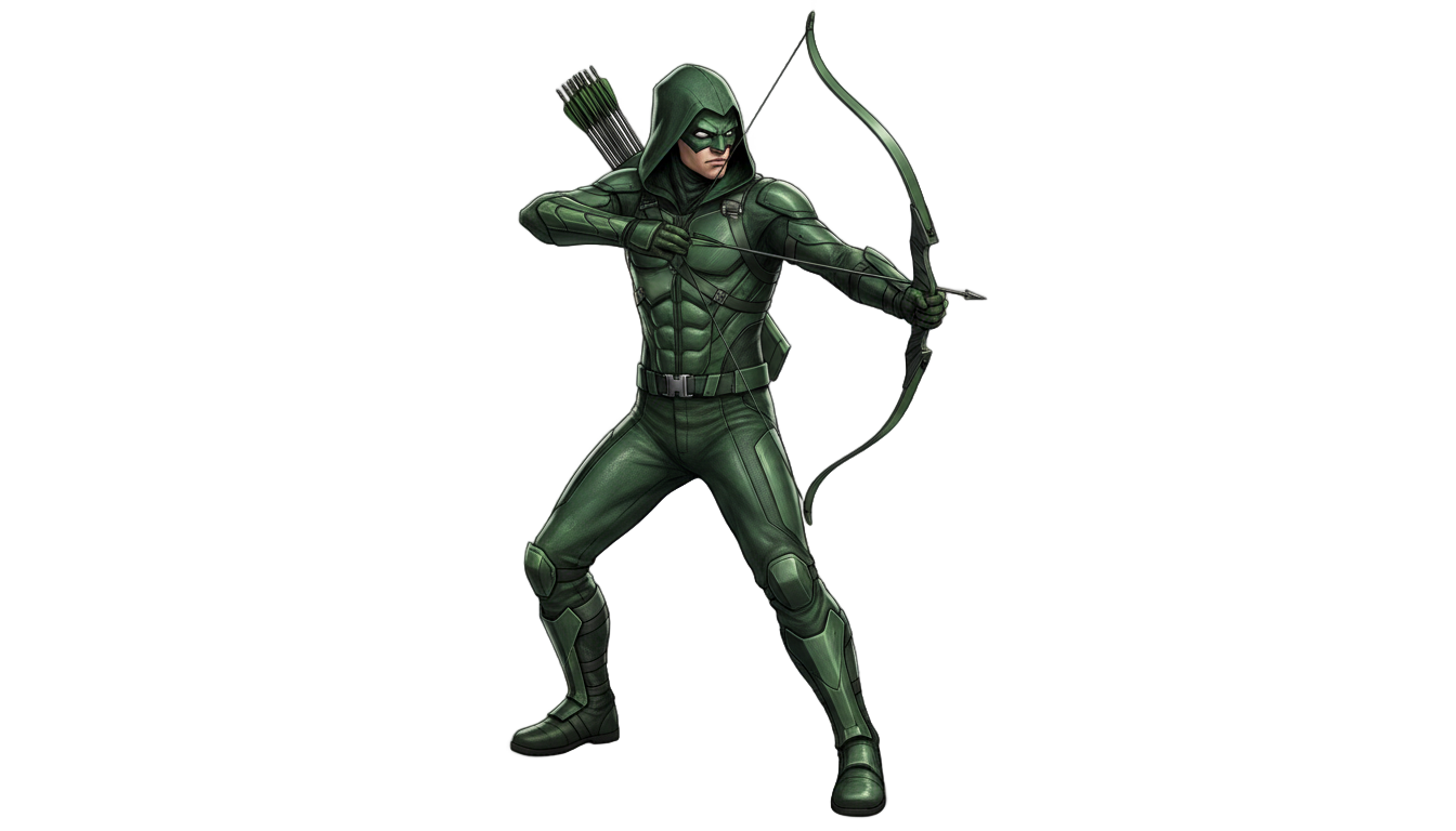 green arrow superhero png PNG transparent background