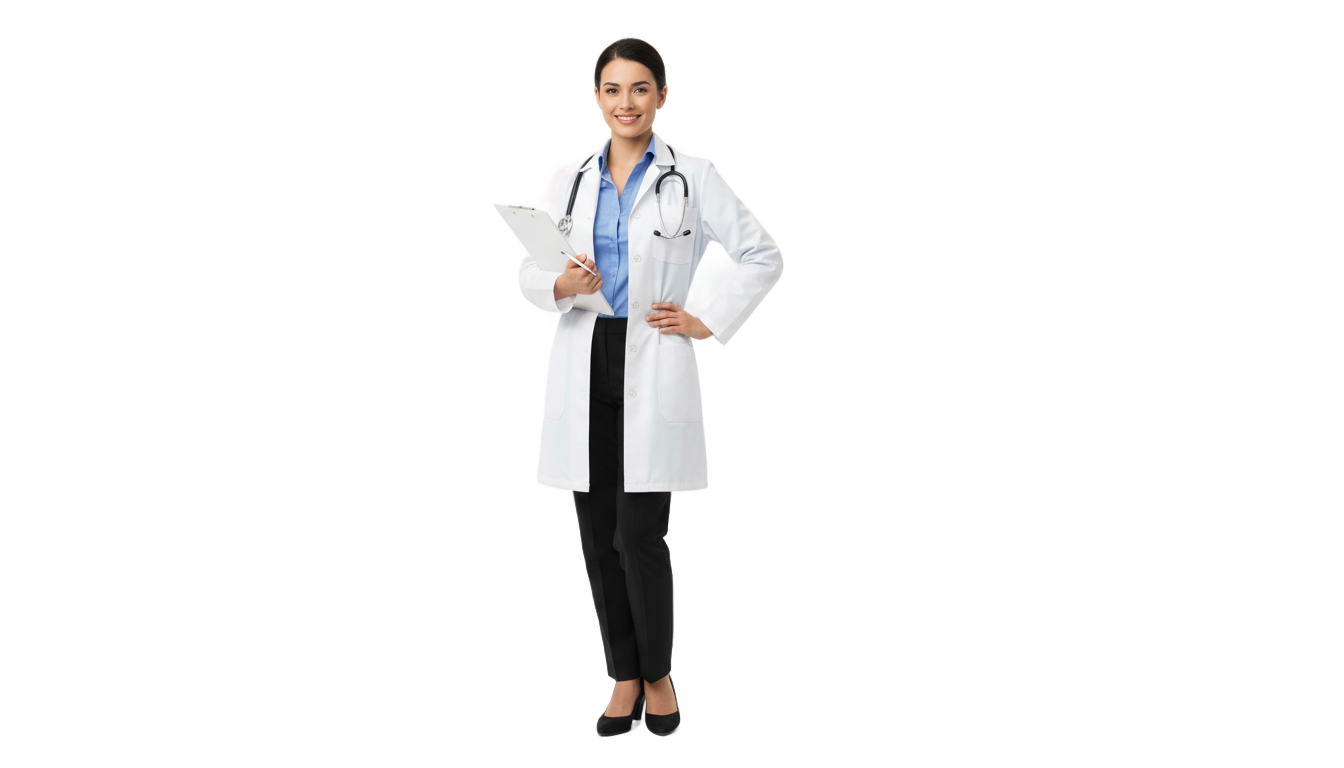 female doctor cartoon png PNG transparent background