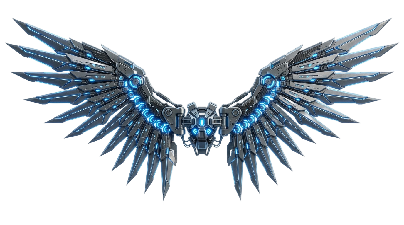 robot wings png PNG transparent background