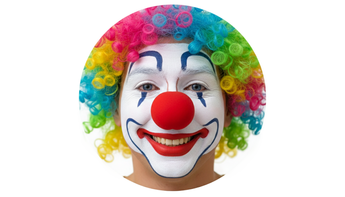 clown face emoji png PNG transparent background