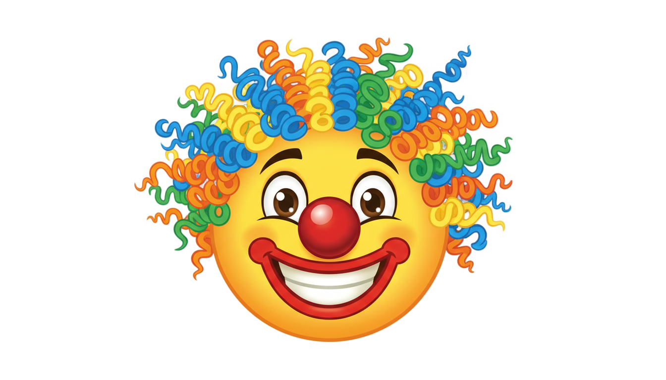 clown emoji png green screen PNG transparent background