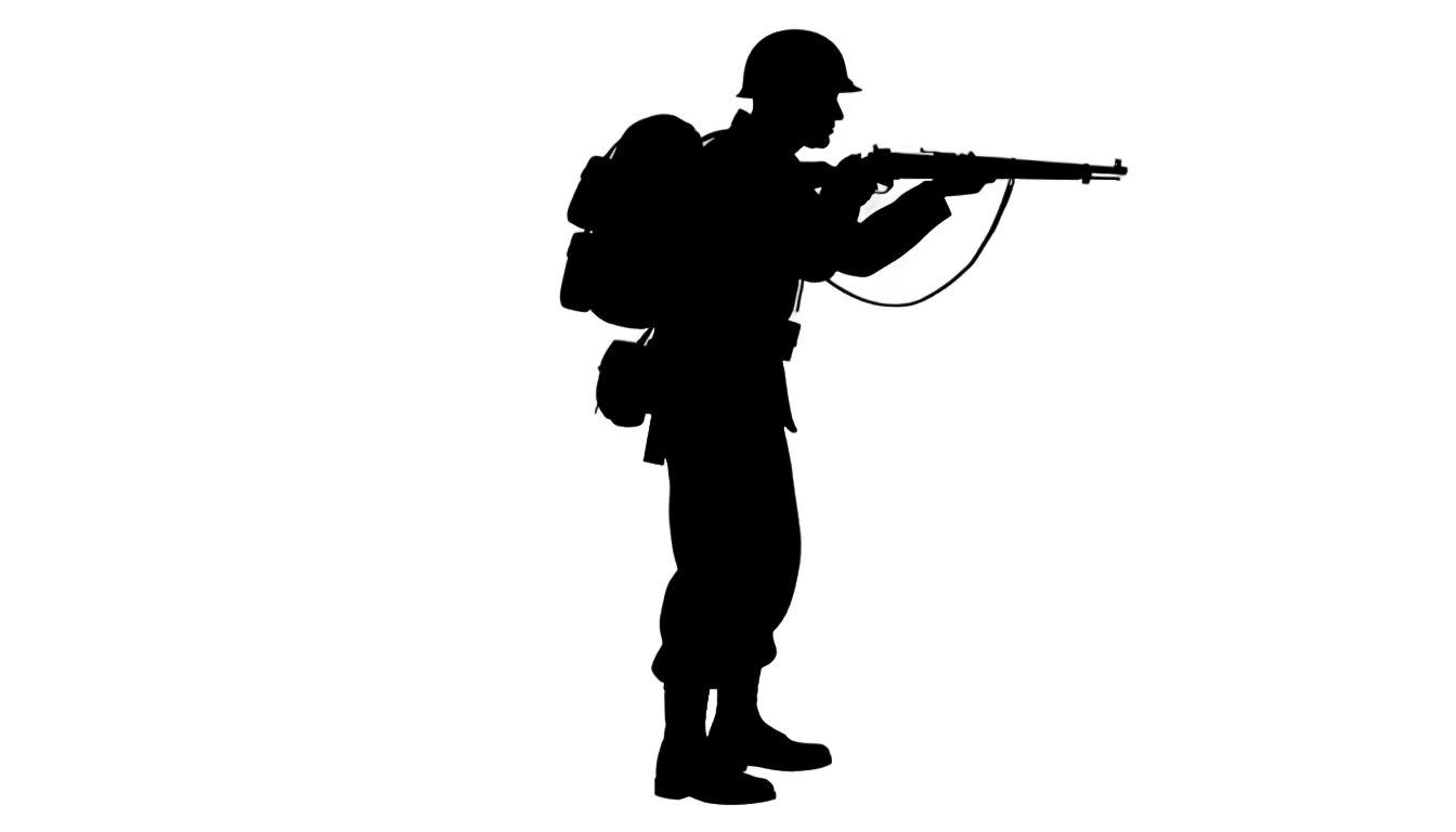 ww2 soldier silhouette png PNG transparent background