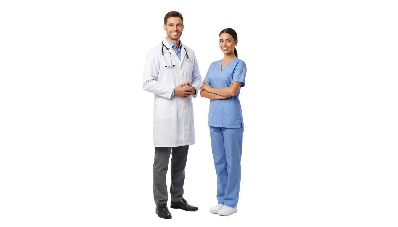 doctor and nurse png PNG transparent background
