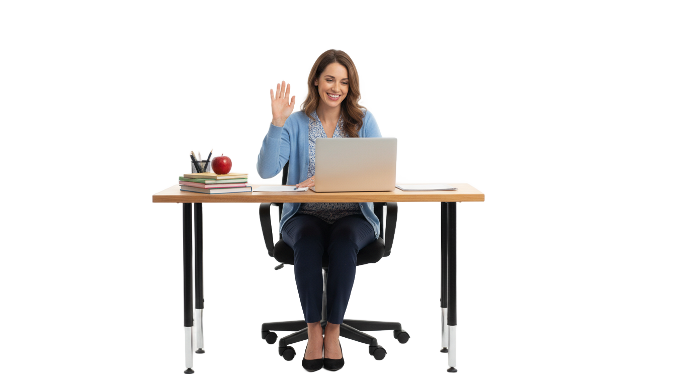 dedicated teacher even from a distance png PNG transparent background