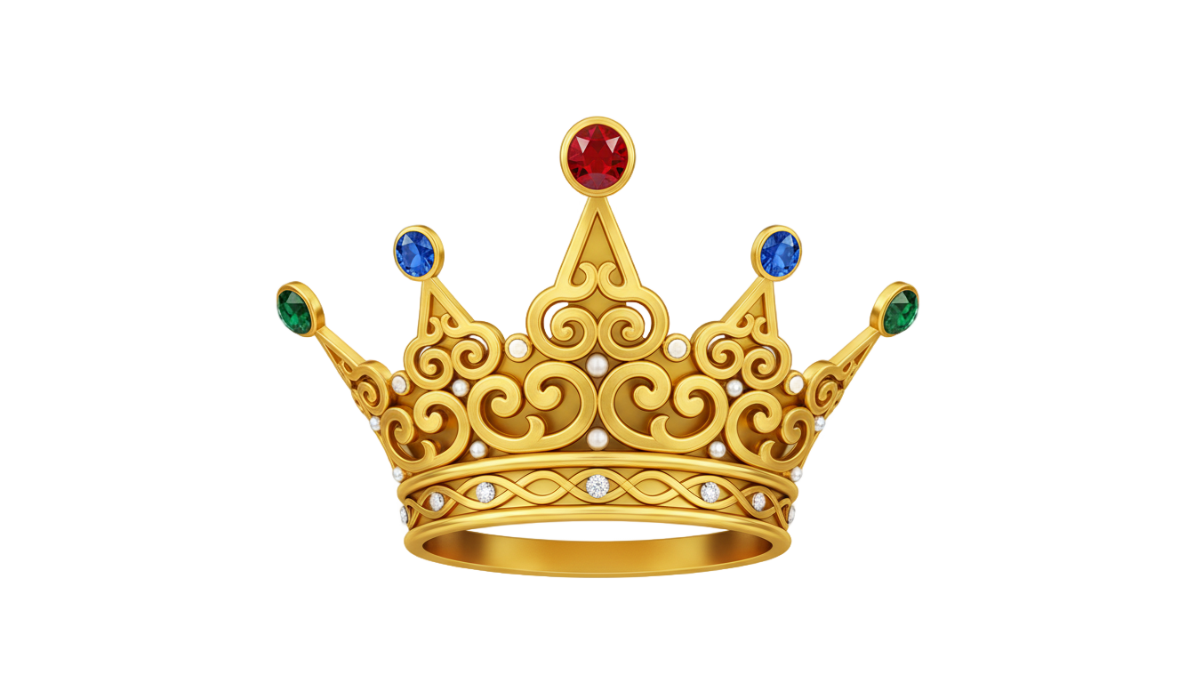 gold queen crown logo png PNG transparent background