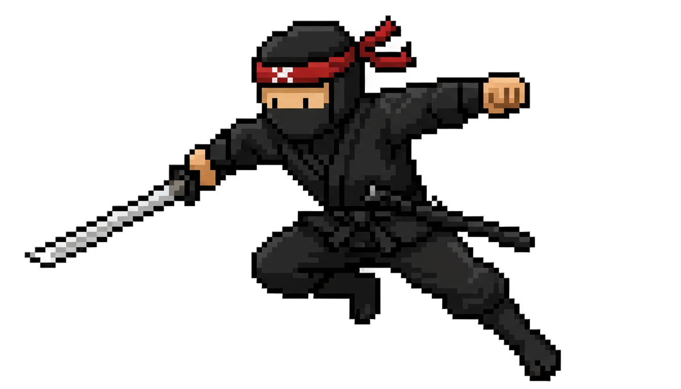 ninja pixel art png PNG transparent background