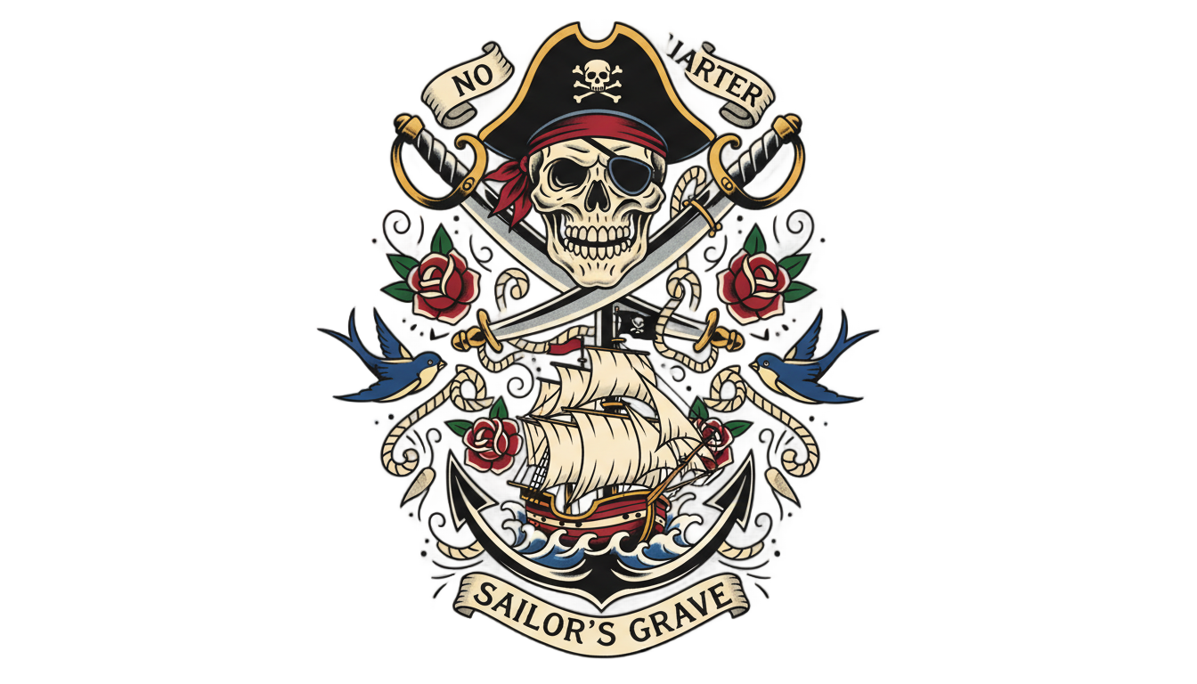 pirate tattoo png PNG transparent background