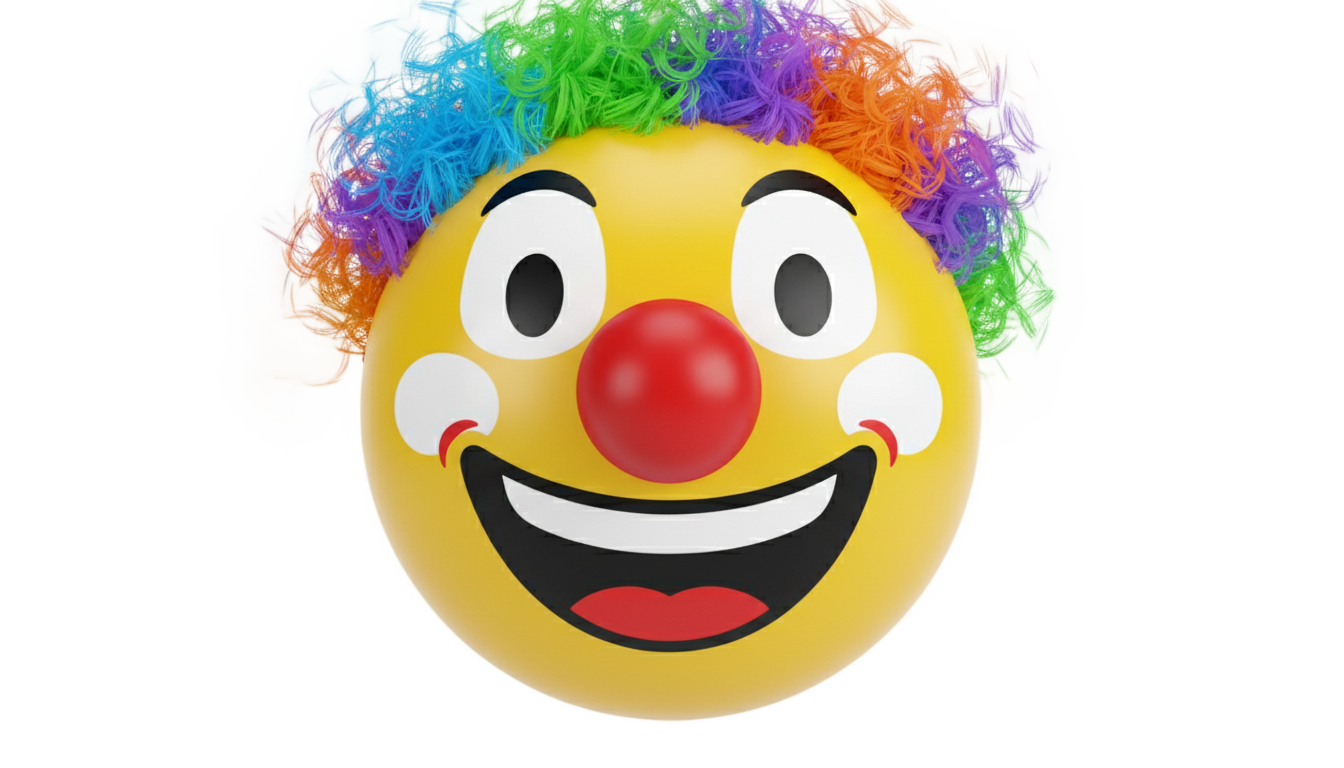 clown emoji png PNG transparent background