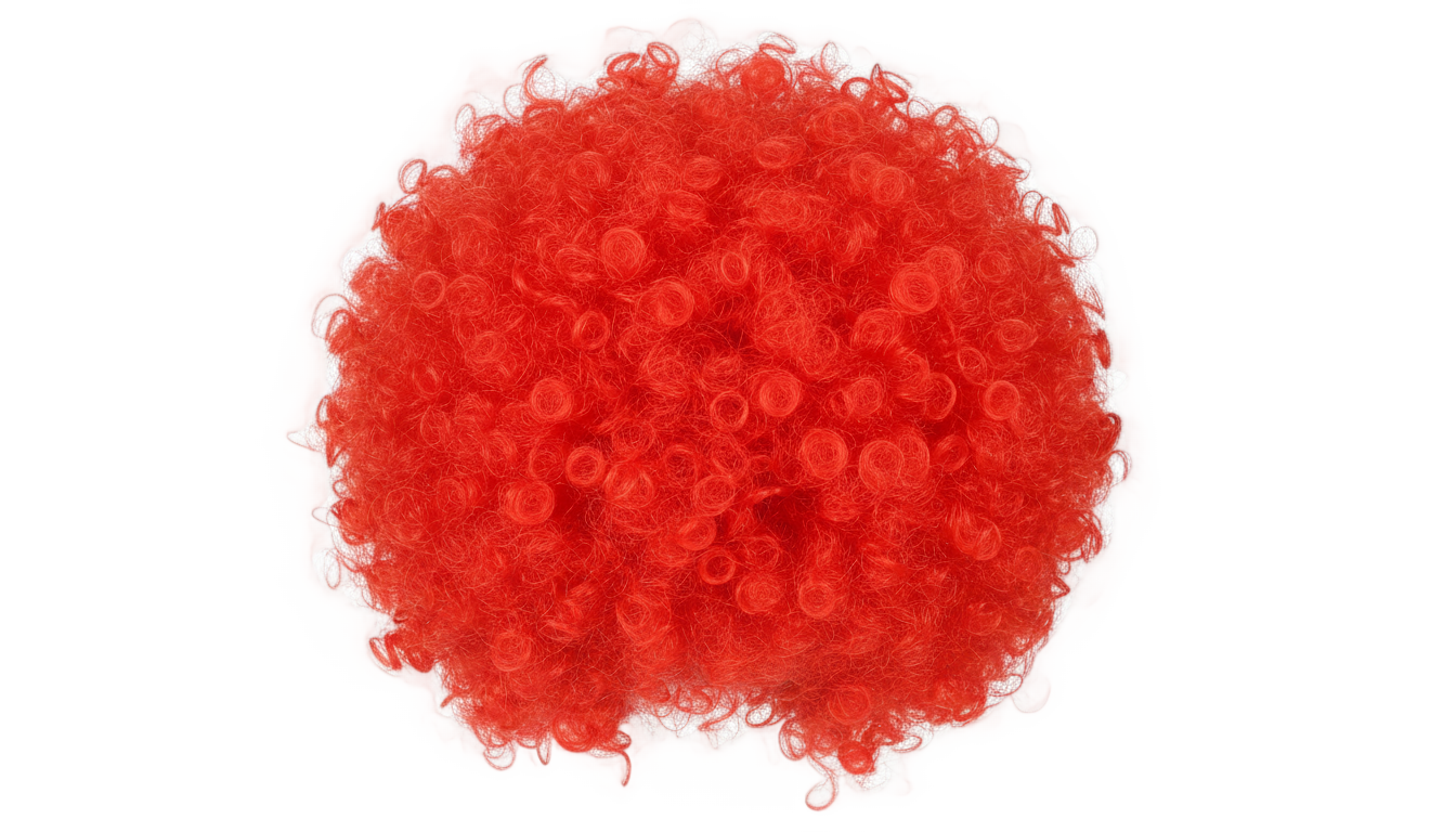red clown hair png PNG transparent background