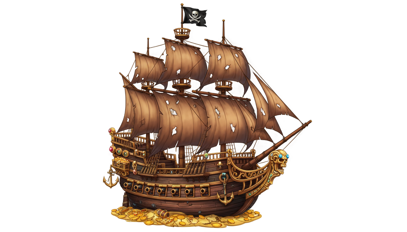 pirate ship slot png PNG transparent background