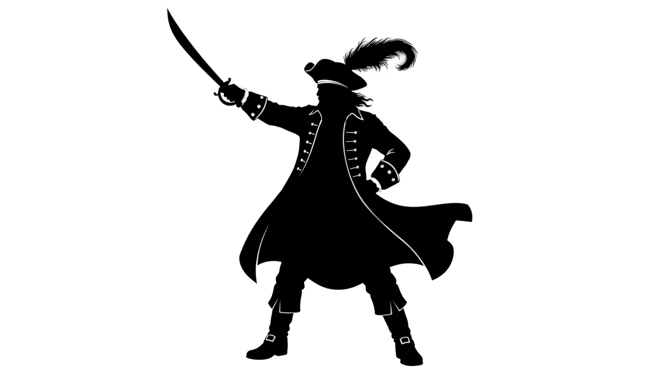 pirate silhouette png PNG transparent background