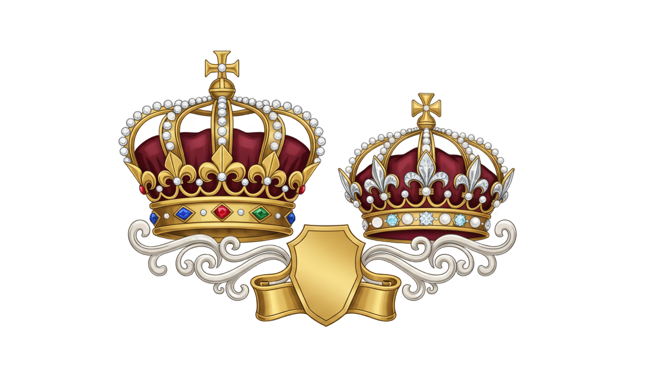 king and queen logo png PNG transparent background