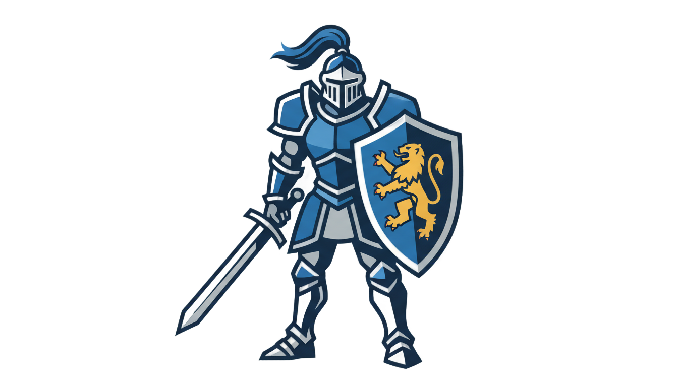 blue knight logo png PNG transparent background