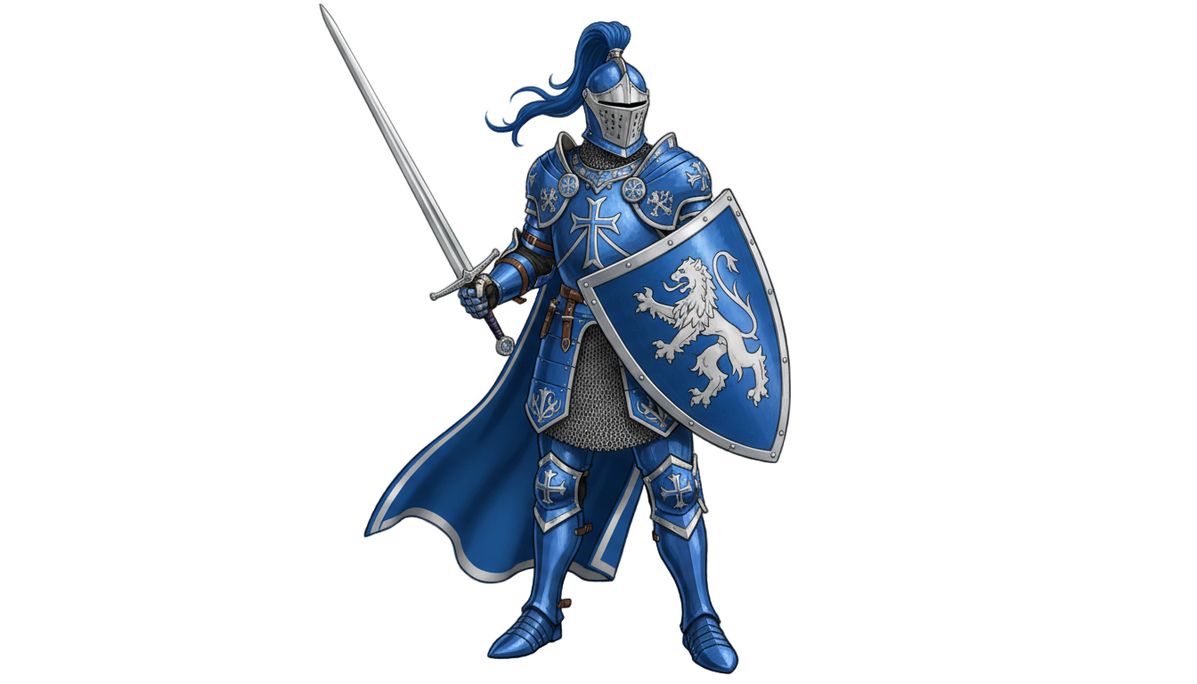 blue knight png PNG transparent background