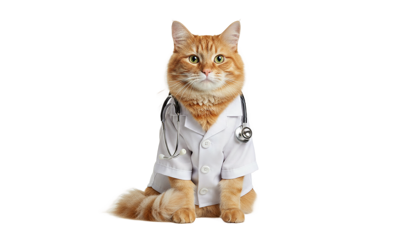 cat doctor png PNG transparent background
