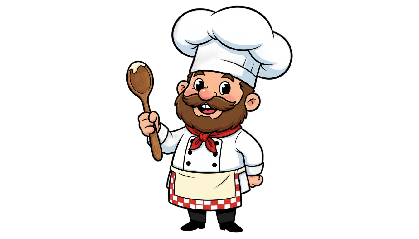 cute chef png PNG transparent background